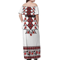 Ukraine Off Shoulder Maxi Dress Ukrainian Traditional Folk Patterns
