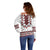 Ukraine Off Shoulder Sweater Ukrainian Traditional Folk Patterns