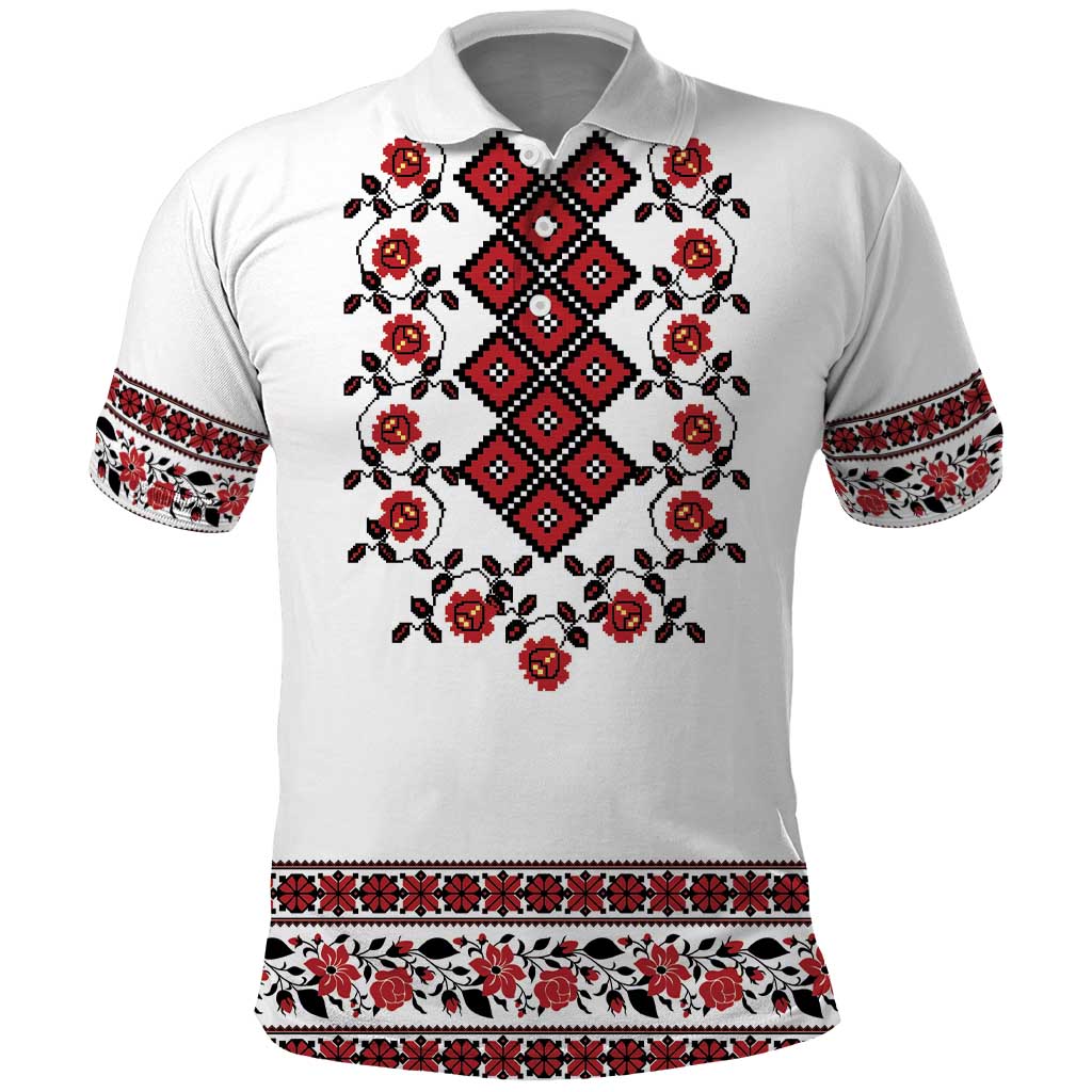 Ukraine Polo Shirt Ukrainian Traditional Folk Patterns