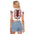 Ukraine Raglan Cropped T Shirt Ukrainian Traditional Folk Patterns