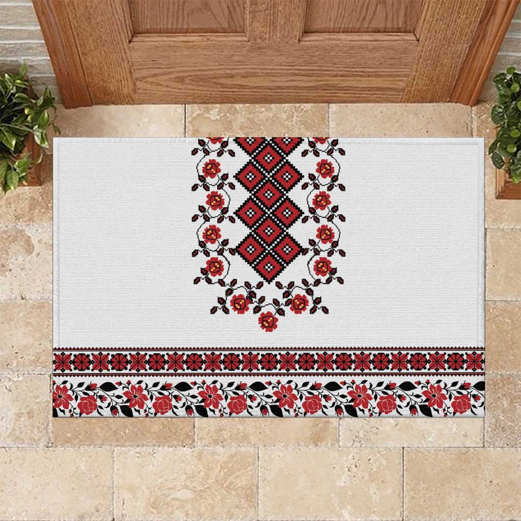 Ukraine Rubber Doormat Ukrainian Traditional Folk Patterns