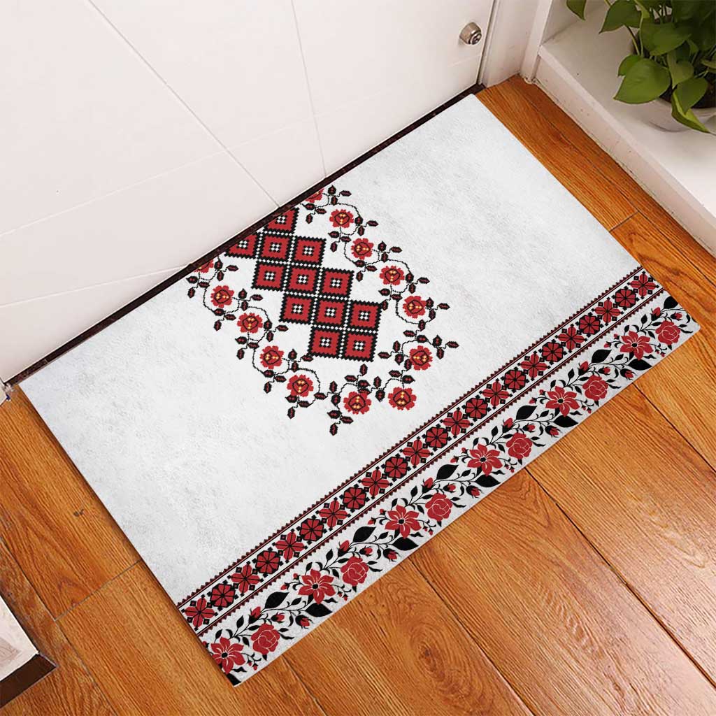 Ukraine Rubber Doormat Ukrainian Traditional Folk Patterns