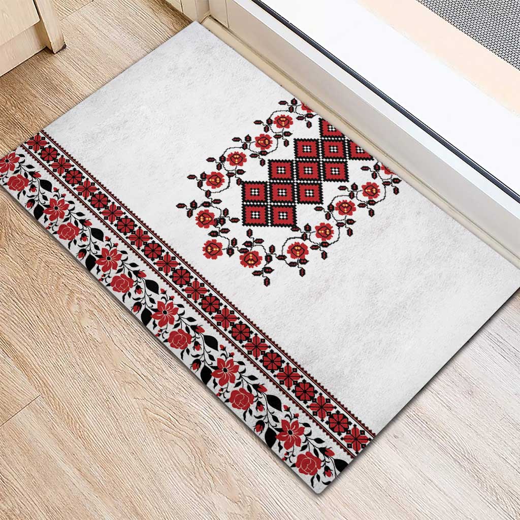 Ukraine Rubber Doormat Ukrainian Traditional Folk Patterns