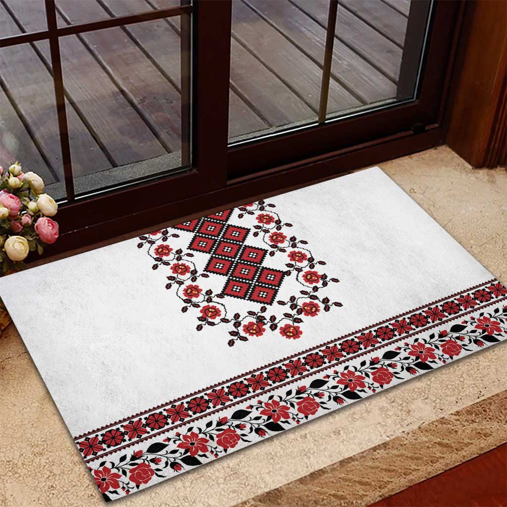 Ukraine Rubber Doormat Ukrainian Traditional Folk Patterns