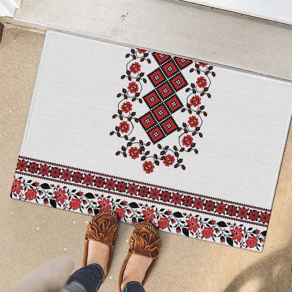 Ukraine Rubber Doormat Ukrainian Traditional Folk Patterns