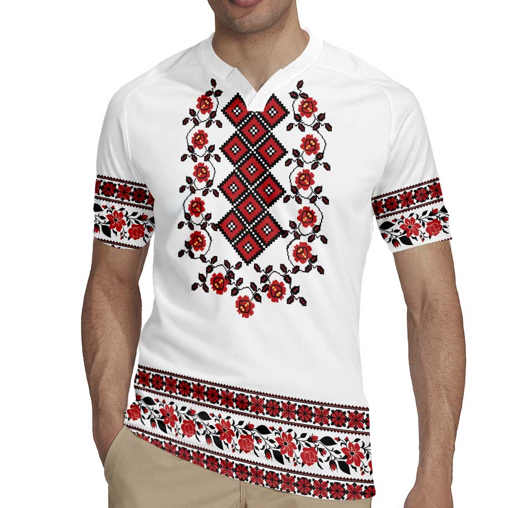 Ukraine Rugby Jersey Ukrainian Traditional Folk Patterns