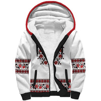 Ukraine Sherpa Hoodie Ukrainian Traditional Folk Patterns