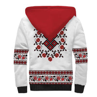 Ukraine Sherpa Hoodie Ukrainian Traditional Folk Patterns