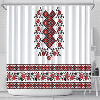 Ukraine Shower Curtain Ukrainian Traditional Folk Patterns