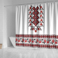 Ukraine Shower Curtain Ukrainian Traditional Folk Patterns