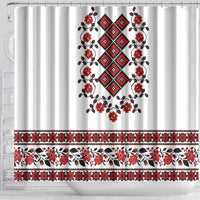 Ukraine Shower Curtain Ukrainian Traditional Folk Patterns