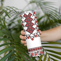 Ukraine Skinny Tumbler Ukrainian Traditional Folk Patterns