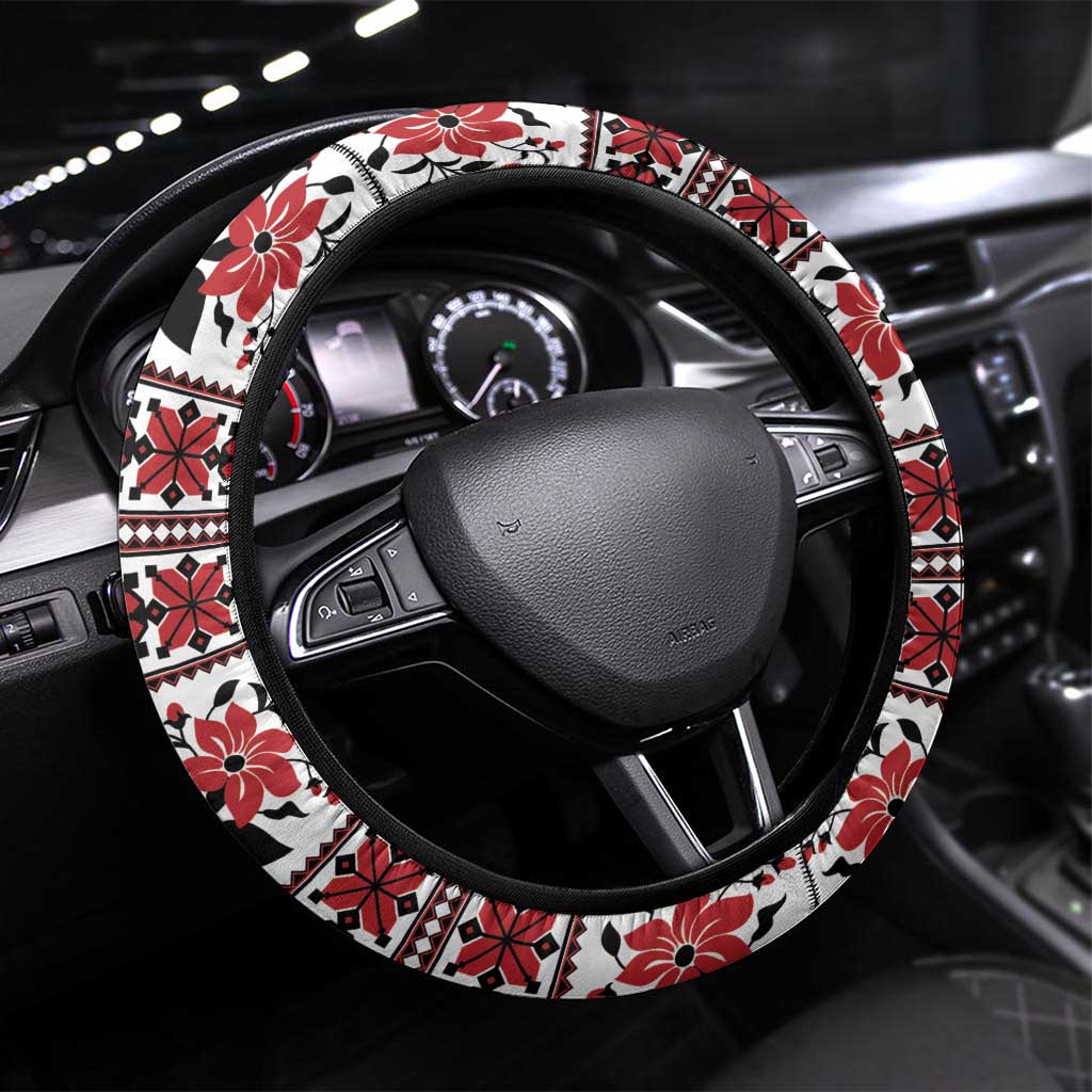 Ukraine Steering Wheel Cover Ukrainian Traditional Folk Patterns