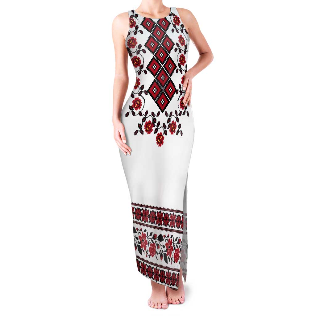 Ukraine Tank Maxi Dress Ukrainian Traditional Folk Patterns