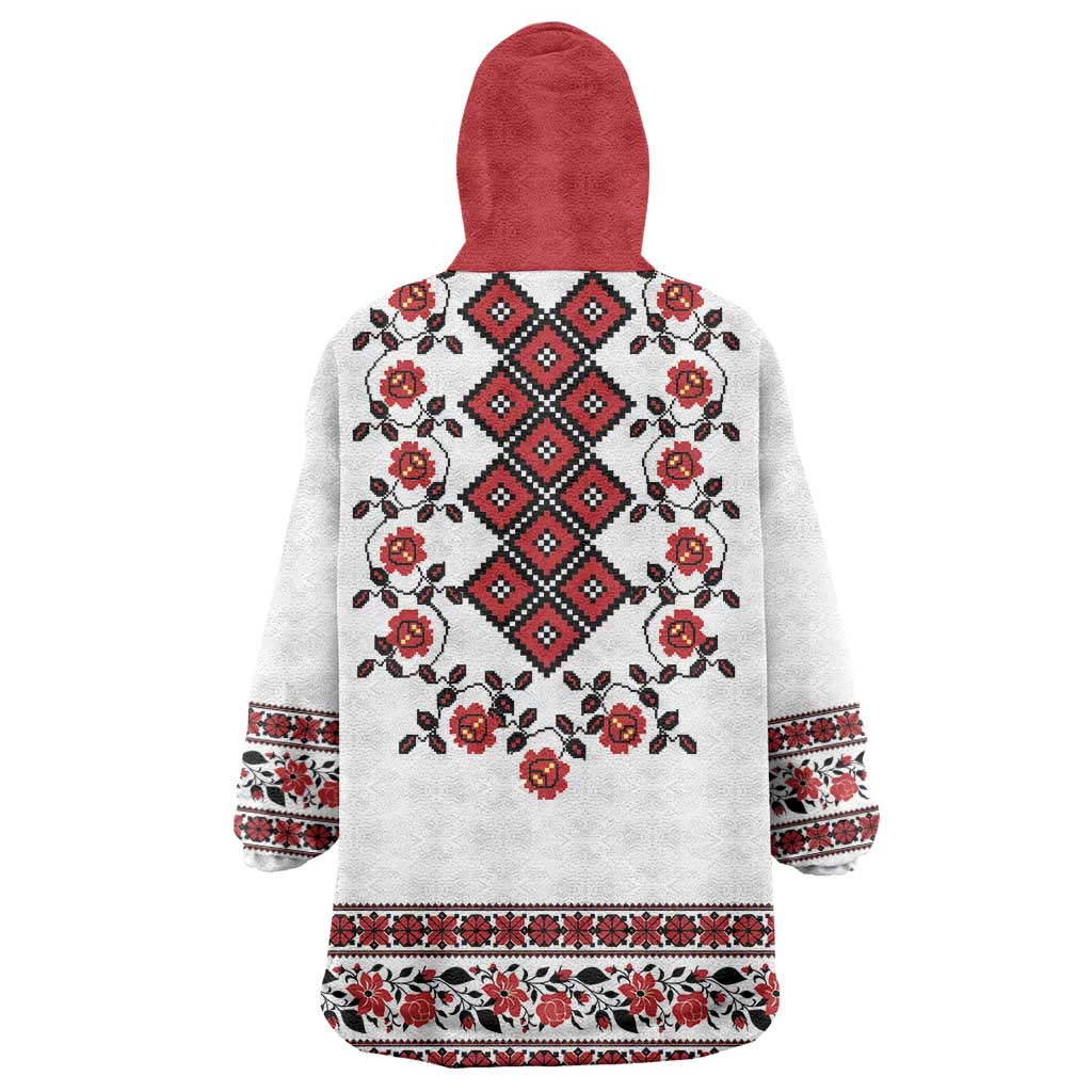 Ukraine Wearable Blanket Hoodie Ukrainian Traditional Folk Patterns
