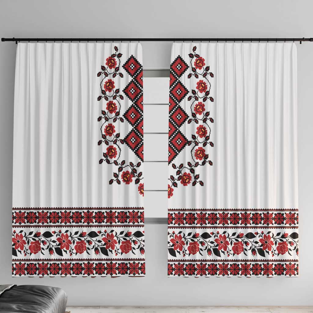 Ukraine Window Curtain Ukrainian Traditional Folk Patterns