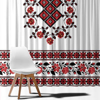 Ukraine Window Curtain Ukrainian Traditional Folk Patterns