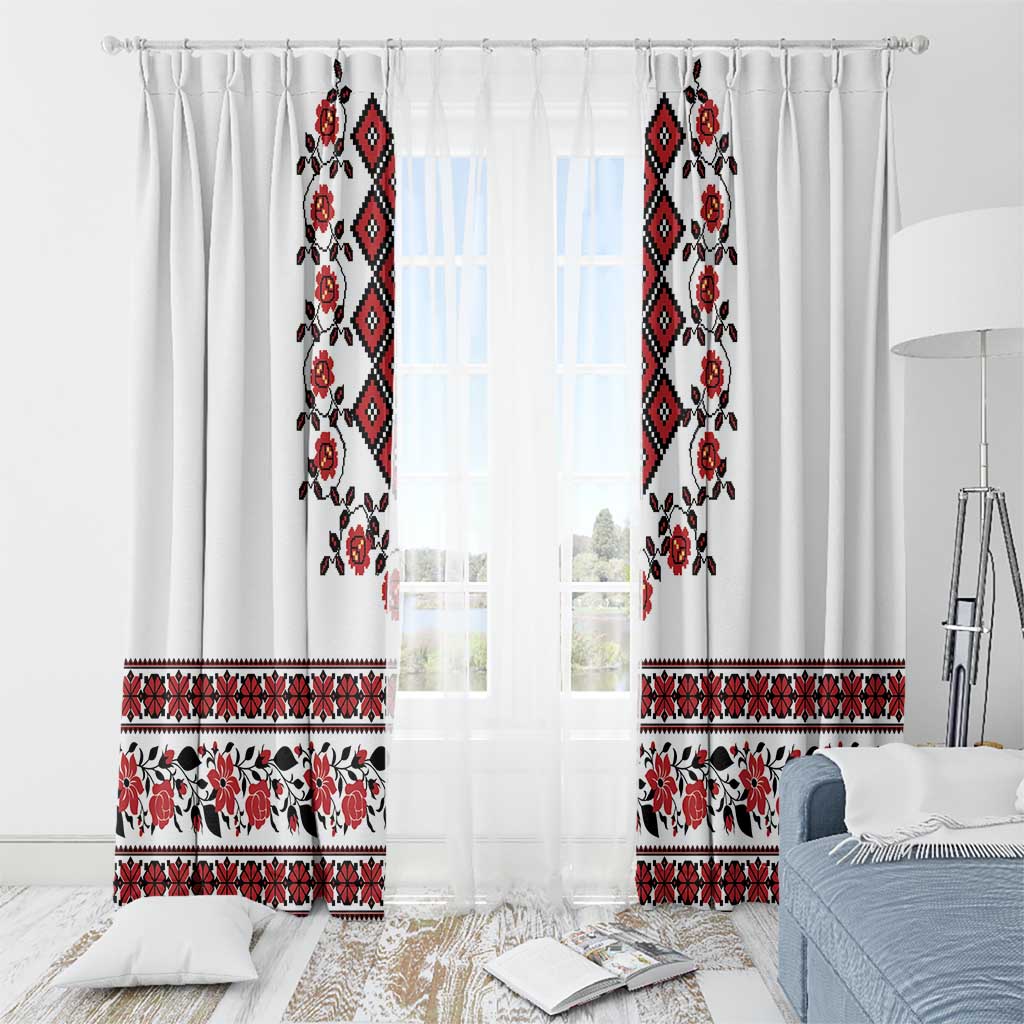 Ukraine Window Curtain Ukrainian Traditional Folk Patterns