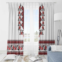 Ukraine Window Curtain Ukrainian Traditional Folk Patterns