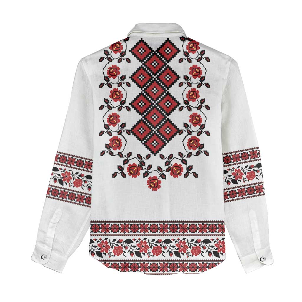 Ukraine Women Casual Shirt Ukrainian Traditional Folk Patterns
