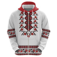 Ukraine Zip Hoodie Ukrainian Traditional Folk Patterns