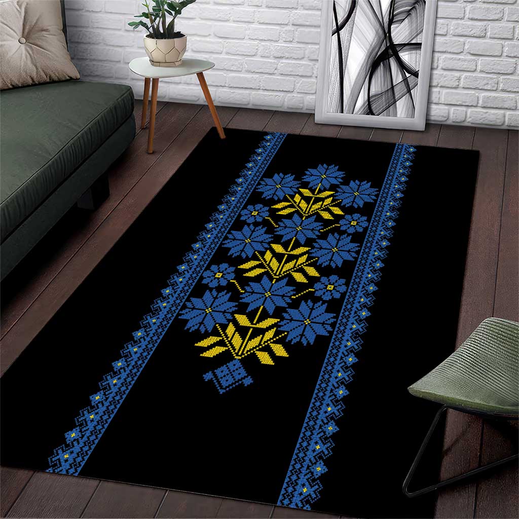 Ukraine Folk Patterns Area Rug Sporty Style