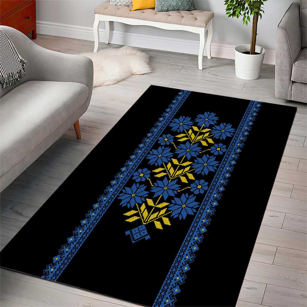 Ukraine Folk Patterns Area Rug Sporty Style