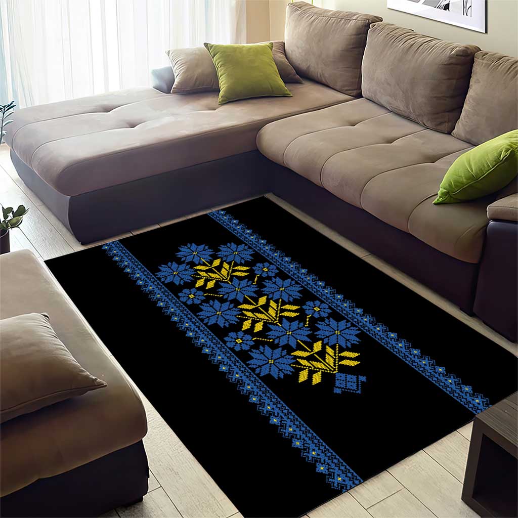 Ukraine Folk Patterns Area Rug Sporty Style