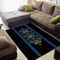 Ukraine Folk Patterns Area Rug Sporty Style