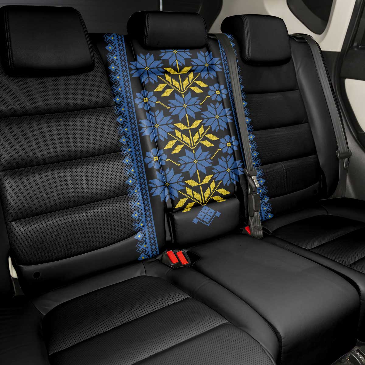 Ukraine Folk Patterns Back Car Seat Cover Sporty Style