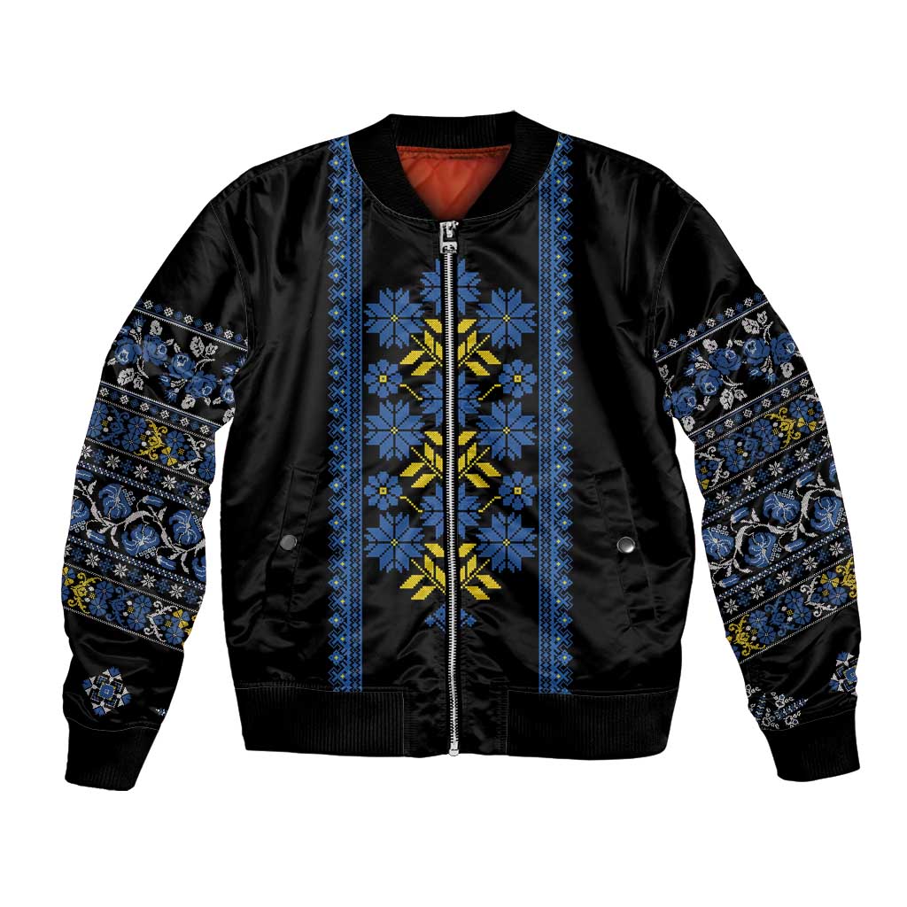 Ukraine Folk Patterns Bomber Jacket Sporty Style