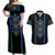 Ukraine Folk Patterns Couples Matching Off Shoulder Maxi Dress and Hawaiian Shirt Sporty Style