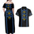Ukraine Folk Patterns Couples Matching Off Shoulder Maxi Dress and Hawaiian Shirt Sporty Style
