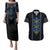 Ukraine Folk Patterns Couples Matching Puletasi and Hawaiian Shirt Sporty Style