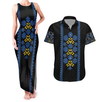 Ukraine Folk Patterns Couples Matching Tank Maxi Dress and Hawaiian Shirt Sporty Style
