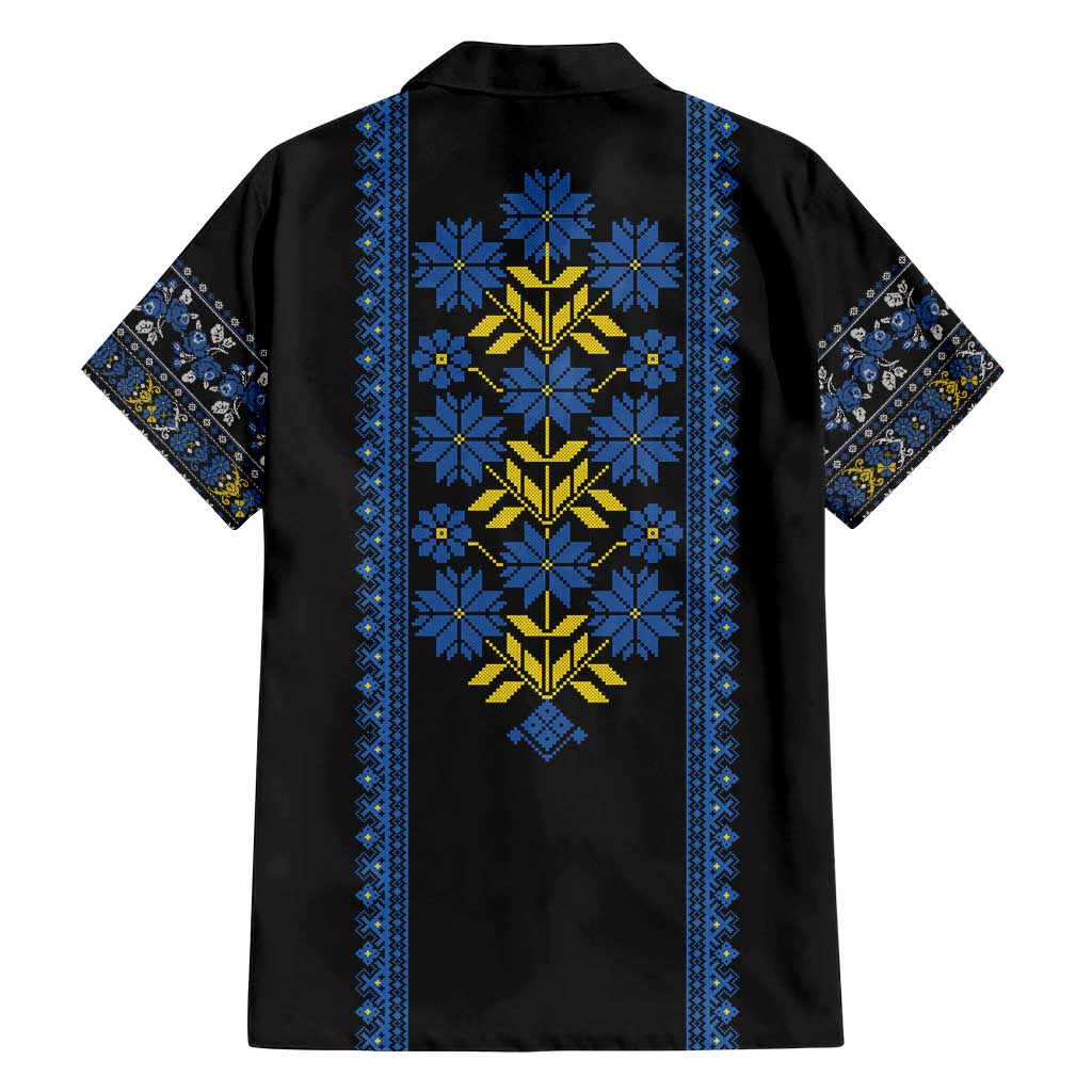 Ukraine Folk Patterns Family Matching Off Shoulder Maxi Dress and Hawaiian Shirt Sporty Style