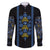 Ukraine Folk Patterns Family Matching Off Shoulder Maxi Dress and Hawaiian Shirt Sporty Style