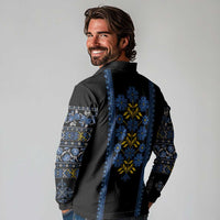 Ukraine Folk Patterns Long Sleeve Polo Shirt Sporty Style