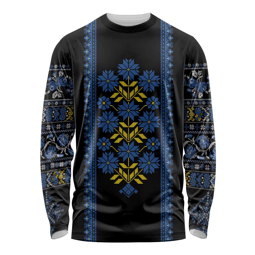 Ukraine Folk Patterns Long Sleeve Shirt Sporty Style