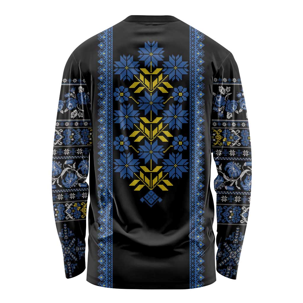 Ukraine Folk Patterns Long Sleeve Shirt Sporty Style