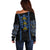 Ukraine Folk Patterns Off Shoulder Sweater Sporty Style