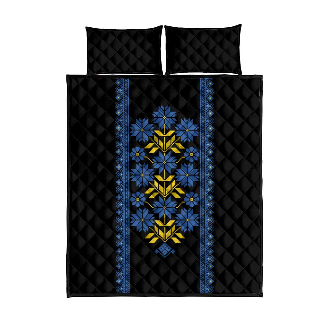 Ukraine Folk Patterns Quilt Bed Set Sporty Style