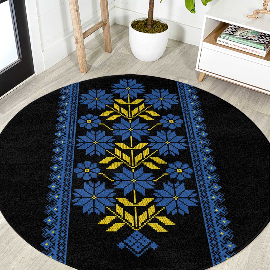 Ukraine Folk Patterns Round Carpet Sporty Style
