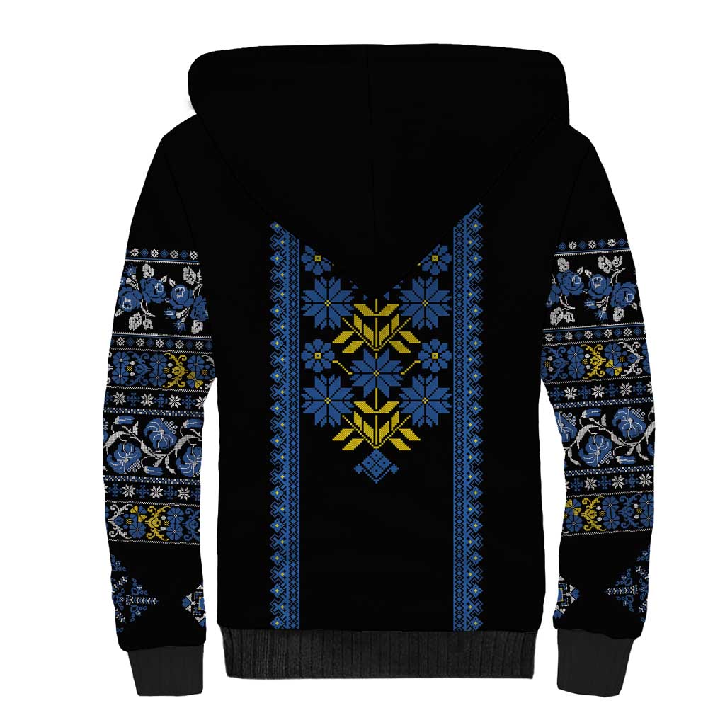 Ukraine Folk Patterns Sherpa Hoodie Sporty Style