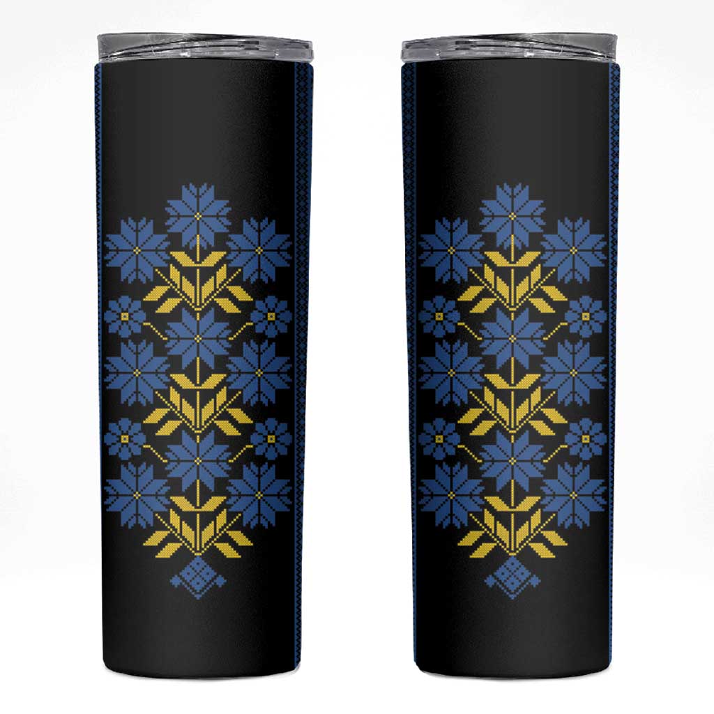 Ukraine Folk Patterns Skinny Tumbler Sporty Style
