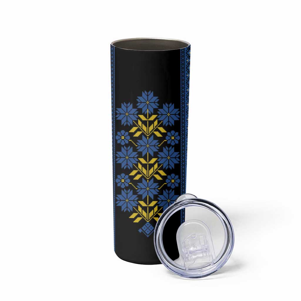 Ukraine Folk Patterns Skinny Tumbler Sporty Style