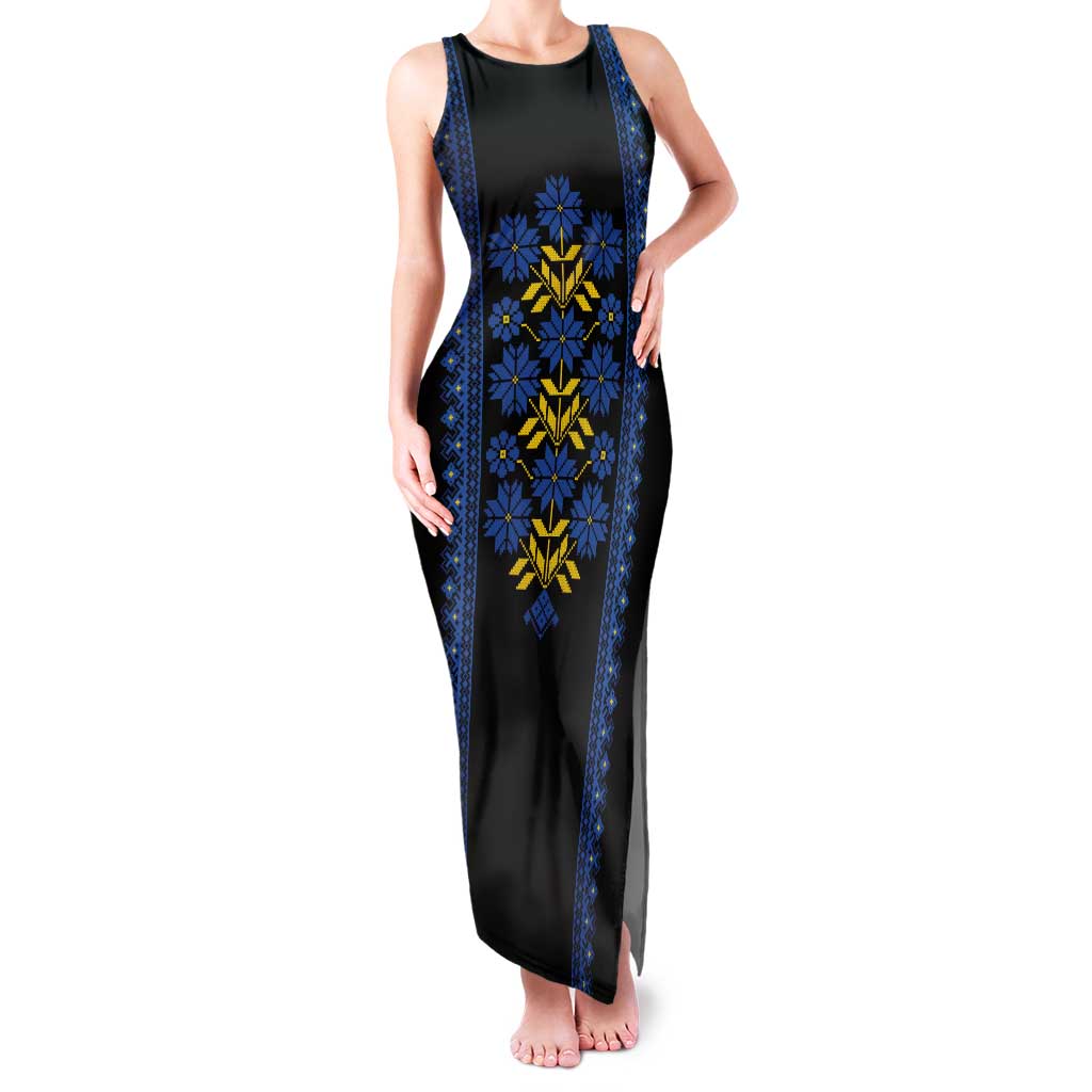 Ukraine Folk Patterns Tank Maxi Dress Sporty Style