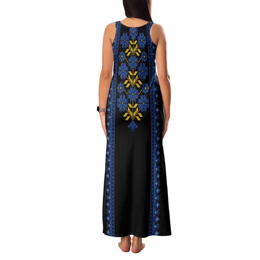 Ukraine Folk Patterns Tank Maxi Dress Sporty Style