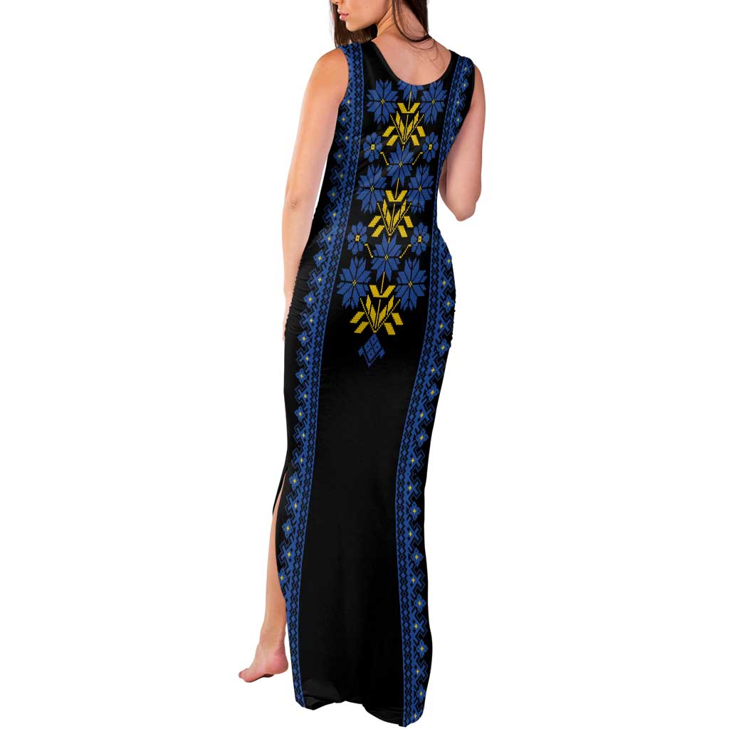 Ukraine Folk Patterns Tank Maxi Dress Sporty Style