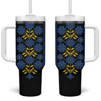 Ukraine Folk Patterns Tumbler With Handle Sporty Style